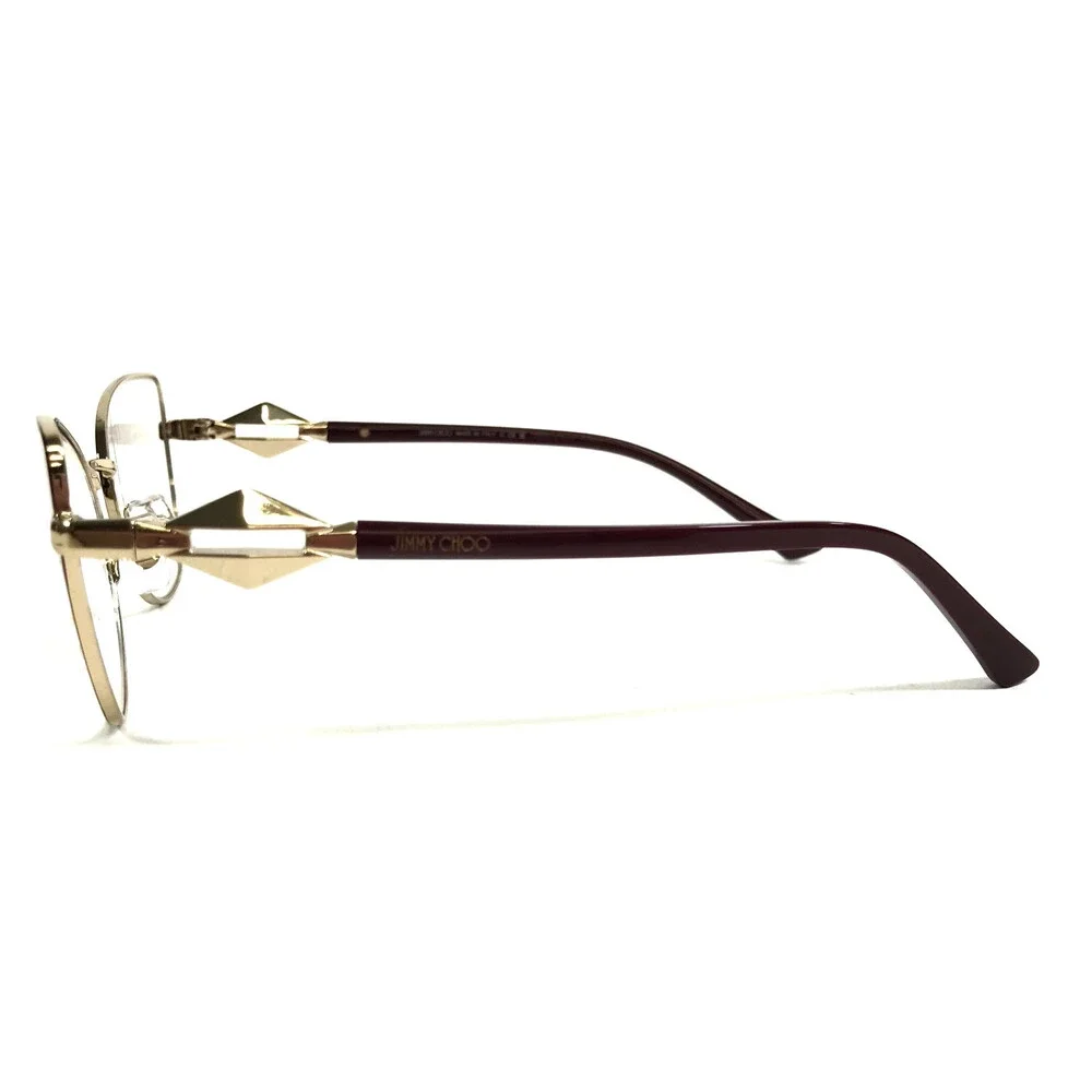 Jimmy Choo Eyeglasses Frames JC2012 3025 Red Gold Cat Eye Wire Rim 53-17-140